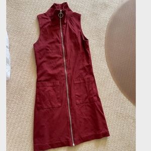 Staud Red Suede Mini Dress - No longer made! Xs